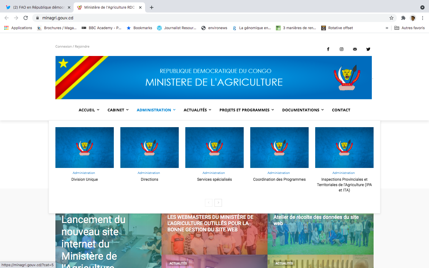 Agriculture : Un site web pour valoriser le secteur agricole en RDC