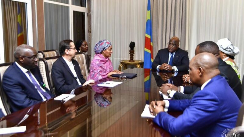 Precop 27 :  Félix Tshisekedi échange avec Amina Mohammed sur les avancées des engagements pris à Glasgow