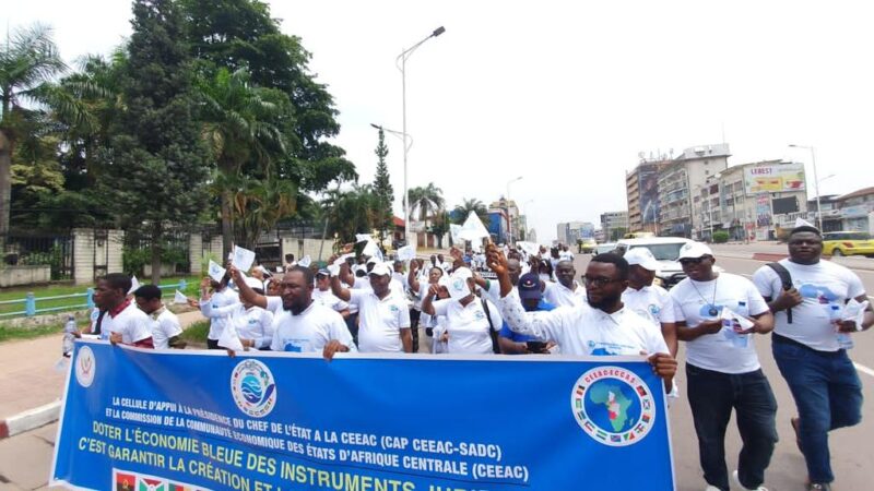 Eaux : Une marche pour soutenir la première conférence maritime sur l’Economie bleue en Afrique centrale
