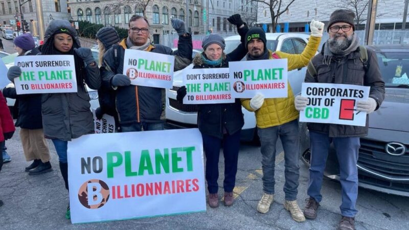 Cop15 : Une manifestation contre la présence de Jeff Bezos et Bill Gate