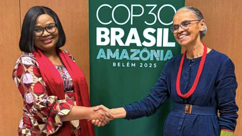 Climat : Marie Nyange et Marina Silva s’engagent à plaider pour une justice climatique en faveur de la RDC et du Brésil à la COP30