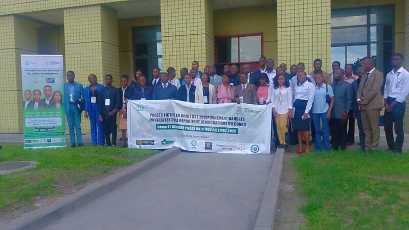 Environnement : L&rsquo;ONG JUREC engage les étudiants de 10 universités de Kinshasa dans des procès fictifs sur l’environnement