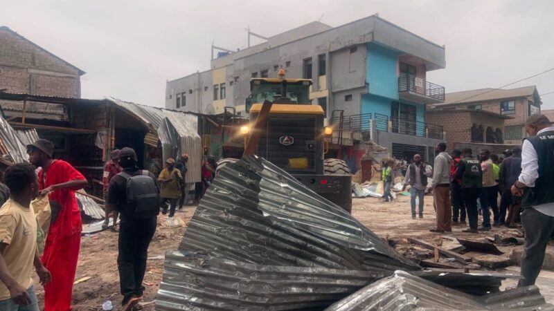 Assainissement : L&rsquo;hôtel de ville de Kinshasa intensifie sa campagne de démolition des bâtisses illégales
